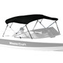 Westland 3-bow bimini top in black Sharkskin Plus fabric