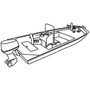 Cover fits V-Shaped Jon Boat With Center Console