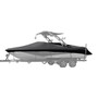 Westland custom boat cover with jet black Sunbrella fabric