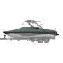 Westland custom boat cover with charcoal tweed Sunbrella fabric