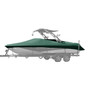 Westland custom boat cover with forest green Sunbrella fabric