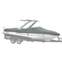 Carver custom boat cover with haze gray double duck canvas