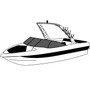 Carver boat with tower lineart