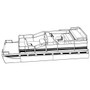 Cover Fits Pontoon with Bimini Top and Rails that Partially Enclose Deck Leaving 1'-3' of Open Deck Forward of Front Gate
