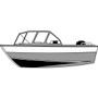 Cover Fits Aluminum/Northwest Style Fishing Boat with High Windshield Mounted Forward - Extra Wide Series