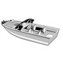 Cover Fits Aluminum V-hull Fishing Boat with Walk-Thru Windshields - Narrow Series