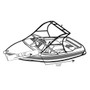 Cover Fits Tournament Ski Boat with Standard Tower