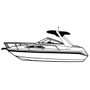 Cover Fits High Profile Cabin Cruiser with Radar Arch