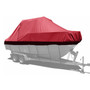 Carver specialty boat cover with red Sun-DURA fabric