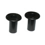 A pair of JIF Deck Mounting Cups that are included with each folding pontoon ladder