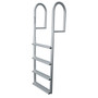 Product image of the JIF 4-Step Aluminum Stationary Dock Ladder with wide steps
