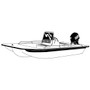 Cover Fits Center Console Bay Style Fishing Boat with Shallow Draft Hull