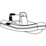 Cover Fits Inflatable Boats - Blunt Nose with Small Center Console up to 36"