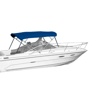 Unique Bargains 600D Bimini Top with Stainless Steel Deck Hinges Blue 4 Bow  96L x 54H x 79-84W