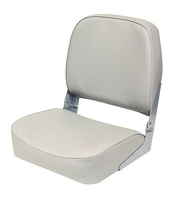 Wise Folding Plastic Boat Seat – Molded Fishing Seat With 4-Bolt Pedestal Mount, 15.25”H X 20.25”W