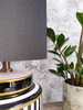 Grey Lampshade in Linen with Gold Lining