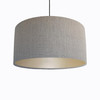 Dove Grey lampshade in Linen with champagne lining