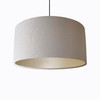 Light Grey Lampshade in Cotton with Champagne Lining