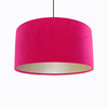 Cerise Pink Lampshade in Velvet with Champagne Lining