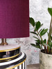Plum Purple Lampshade in Linen with Copper Lining
