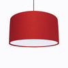 Red Lamp shade in cotton fabric with white lining