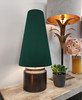 Extra Tall Green Velvet Lampshade in a Conical Cone Design