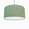 Sage Green Lampshade in Linen with White Lining