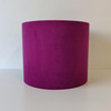 Plum Purple Lampshade in Velvet with White Lining