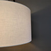 White Lampshade in Linen with White Lining