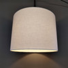 White Lamp shade in Linen with White Lining