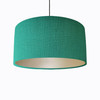 Turquoise Linen Lampshades with Champagne Lining