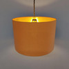 Ginger Brown Lampshade in Cotton with Gold Lining