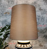 Tall Tapered Lampshade in a Oyster Cream Silk in a Tapered style