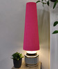 Tall Conical Lampshade in 70cm Height and Pink Linen Fabric