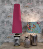 Pink Linen Extra Tall Slim Cone Lampshade (70cm Tall)