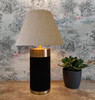 Empire Lampshade in Gravel Beige Linen Fabric and Choice of Lining