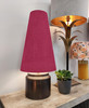 Extra Tall Red Linen Lampshade in a Conical Cone Design