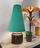 Extra Tall Turquoise Linen Lampshade in a Conical Cone Design