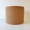 Brown Lampshade in Homespun and Champagne Lining