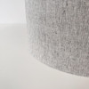 Light Grey Lampshade in Homespun and Silver Lining