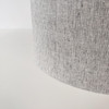 Light Grey Lampshade in Homespun and Champagne Lining