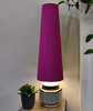 Tall Conical Lampshade in 70cm Height and Plum Purple Velvet Fabric