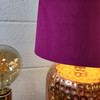 Plum Purple Velvet  Extra Tall Slim Cone Lampshade (70cm Tall)