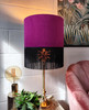 Plum Purple Fringed Lampshade in Velvet