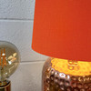 Orange Extra Tall Slim Cone Lampshade in Linen (70cm Tall)