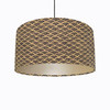 Beige Kasuri Waves Lampshade with Champagne Lining