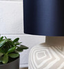 Midnight Blue Extra Tall Cylinder Lampshade in Satin