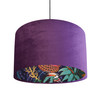 Purple Lamp shade with Tropical Wonderland Lining