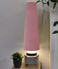 Tall Cone Lampshade in 70cm Height and Light Pink Velvet Fabric