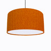 Orange Tweed Lampshade in a Soft Herringbone Design with White Lining